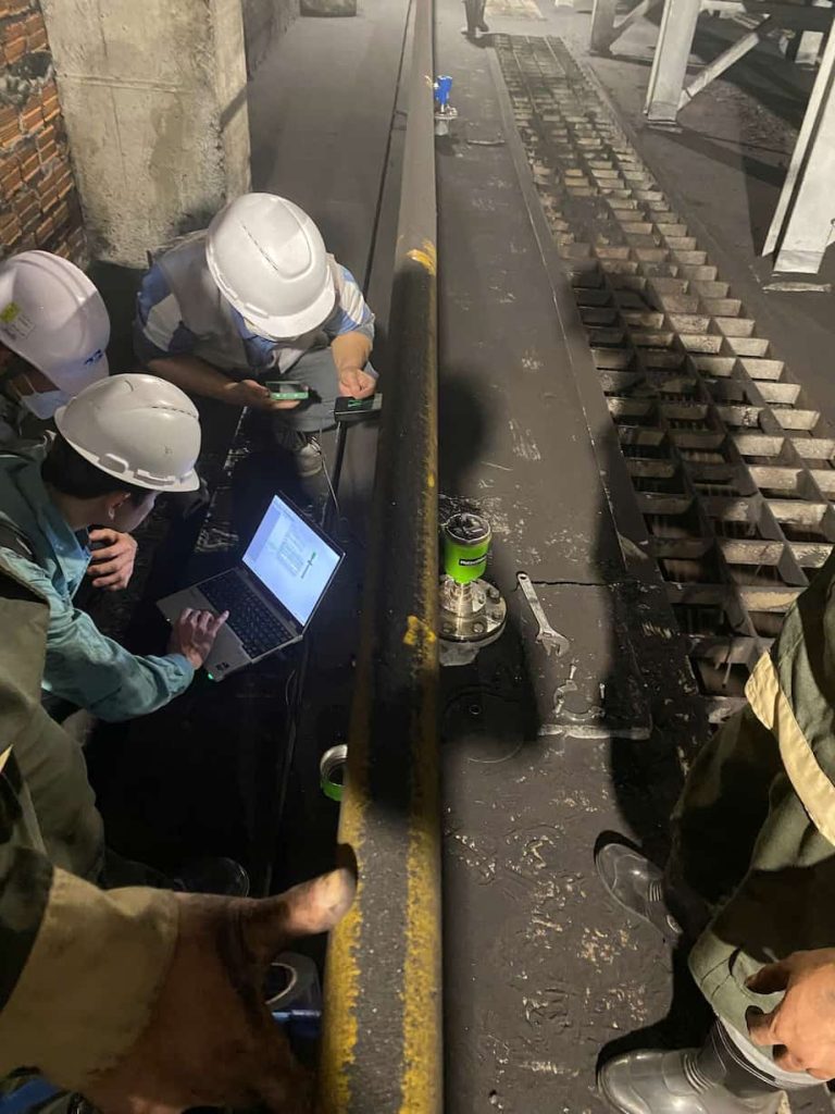 AUMI và Matsushima thử nghiệm thiết bị đo mức tại lò Coke nhà máy thép Hòa Phát