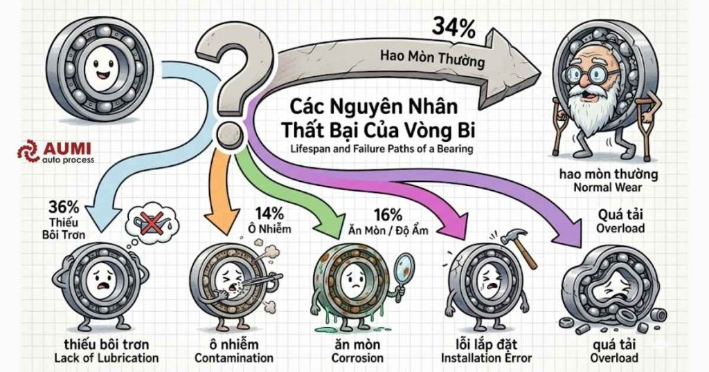 Vòng bi xuống cấp